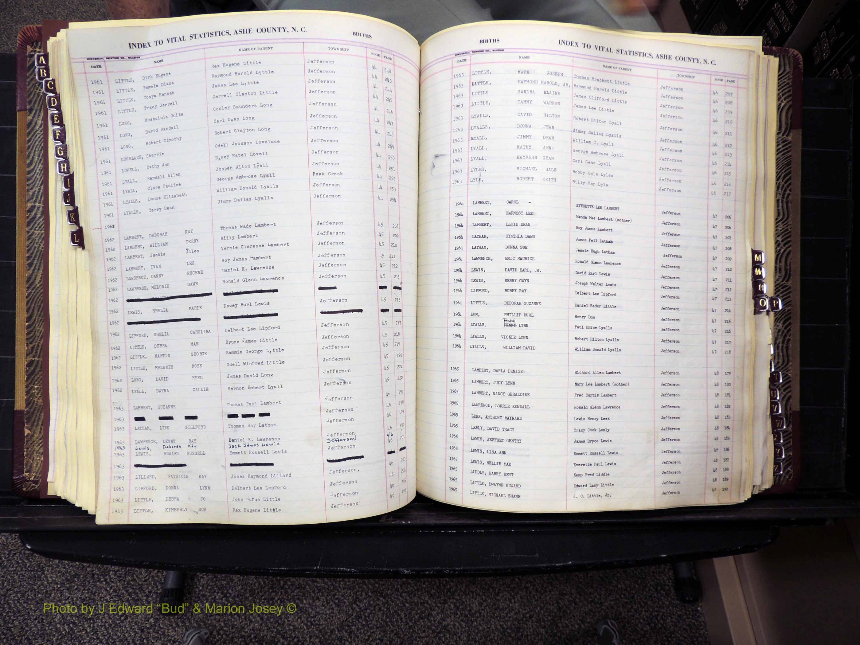 Ashe Co, NC, Births, 1947-1997 (221).JPG