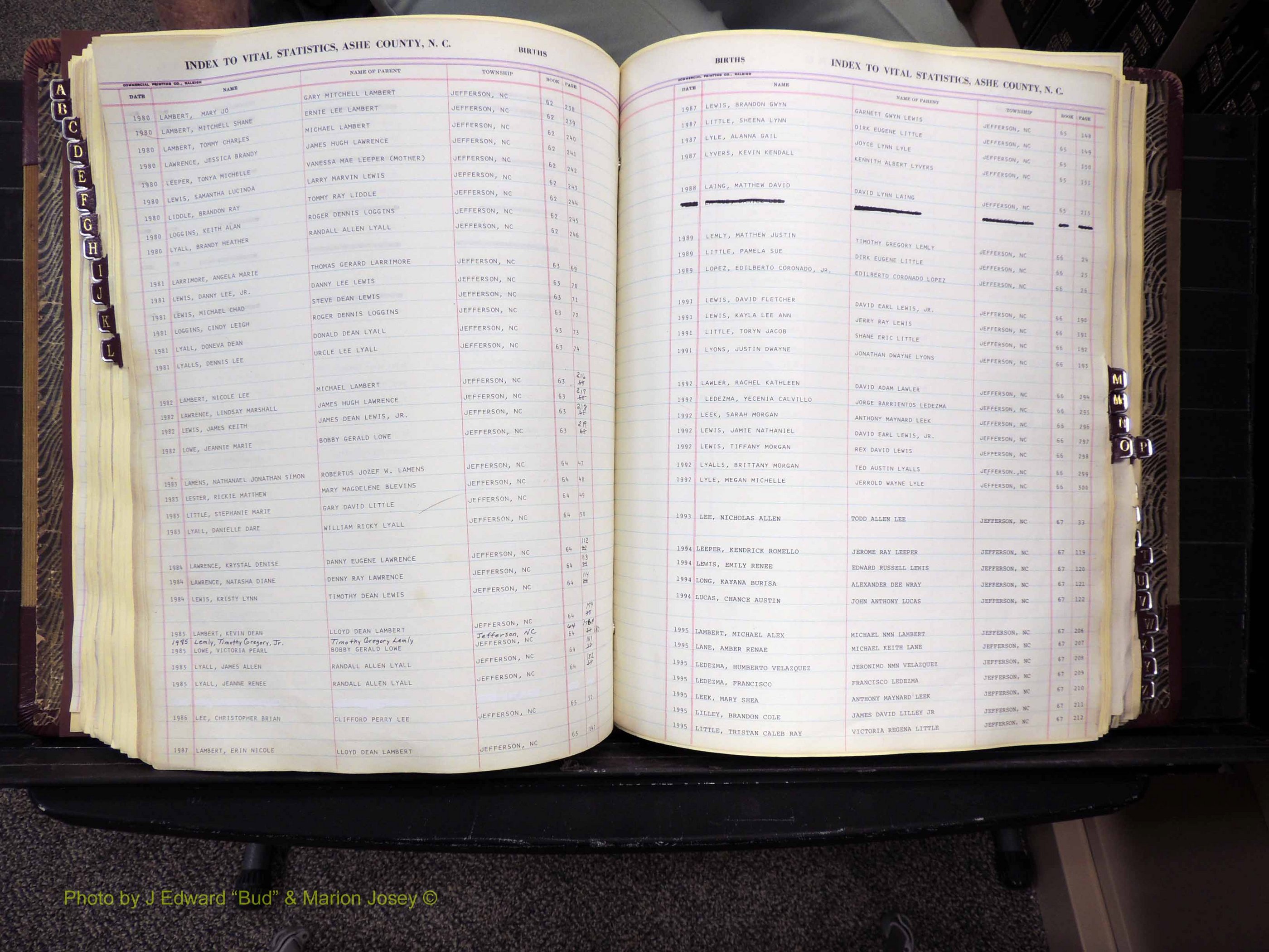 Ashe Co, NC, Births, 1947-1997 (225).JPG