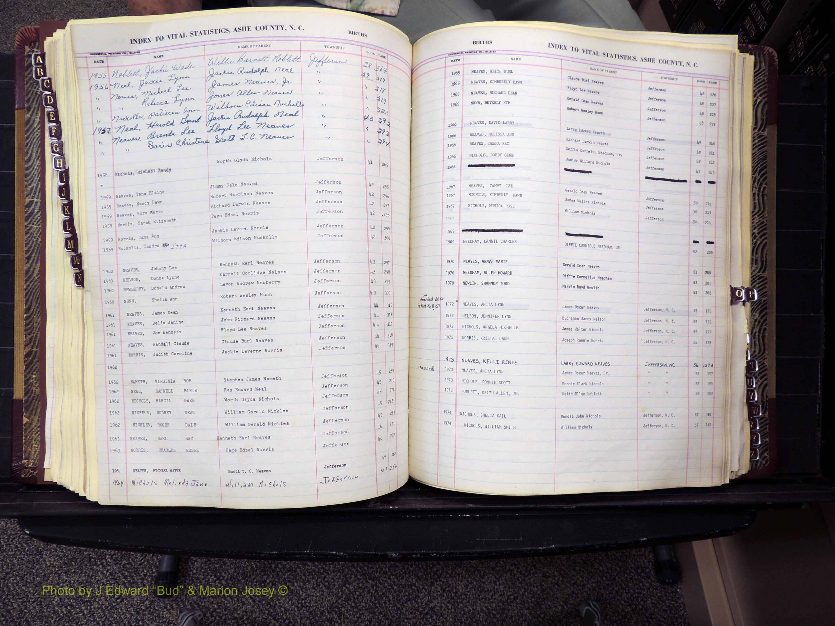 Ashe Co, NC, Births, 1947-1997 (253).JPG