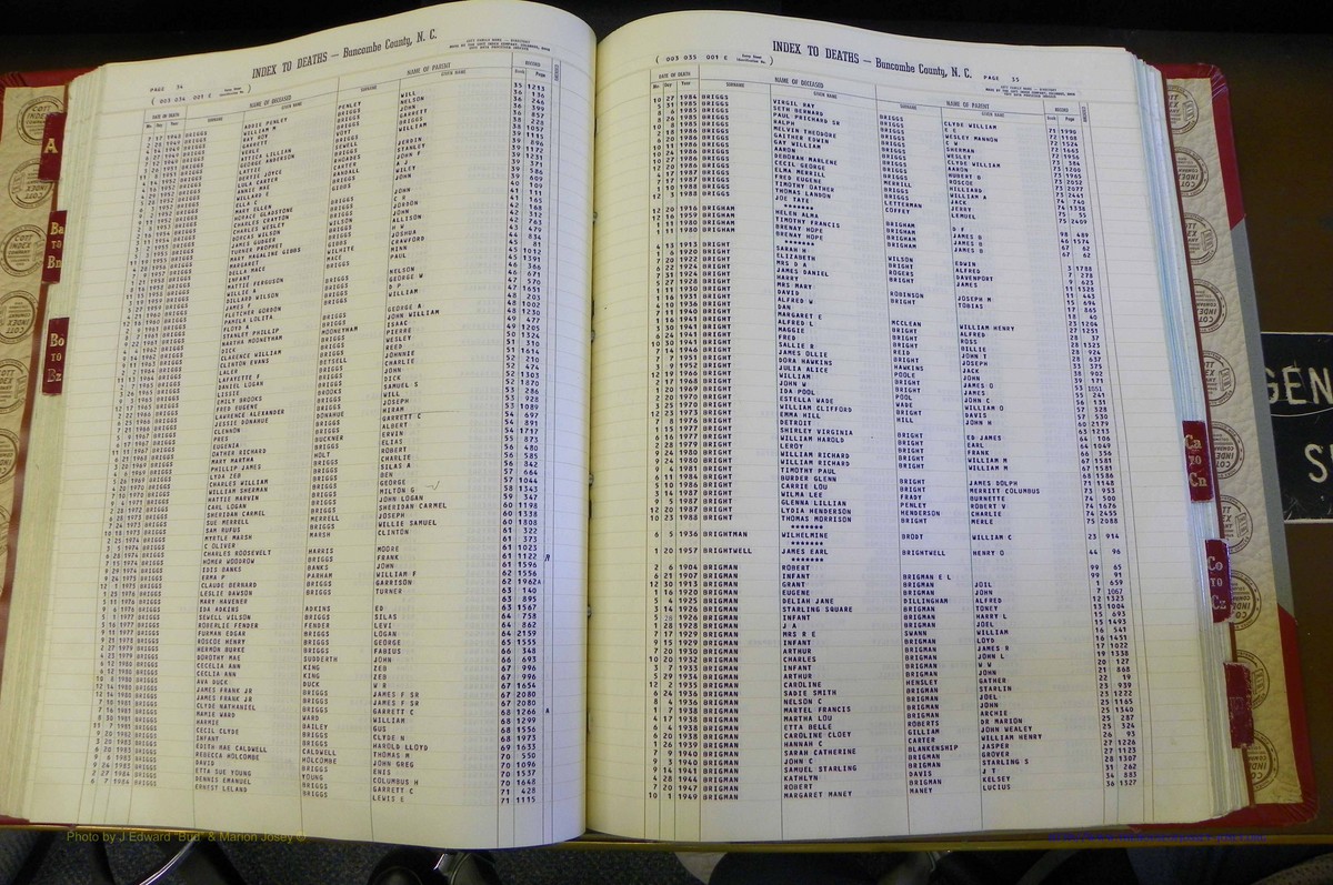 Bun. Co, NC, Deaths 1890 - 1988, A to D (91).JPG
