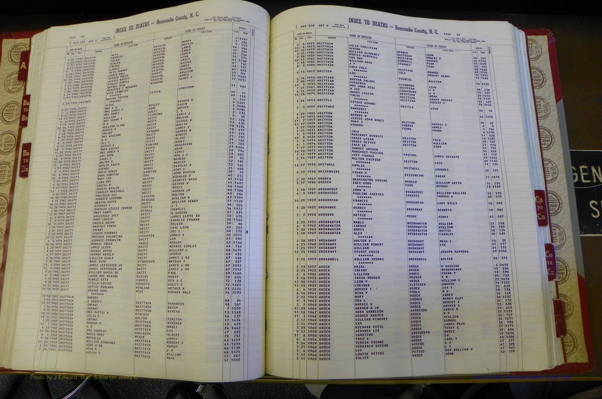 Bun. Co, NC, Deaths 1890 - 1988, A to D (93).JPG