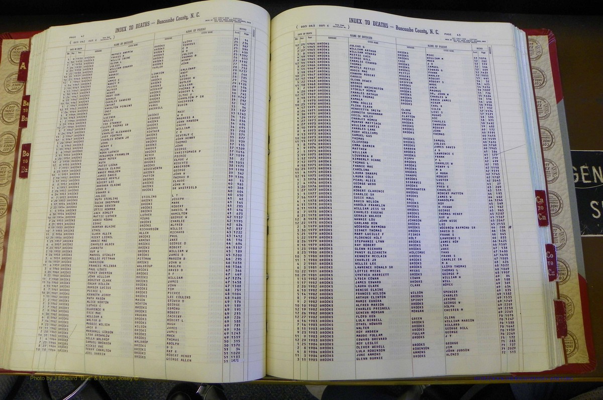 Bun. Co, NC, Deaths 1890 - 1988, A to D (95).JPG