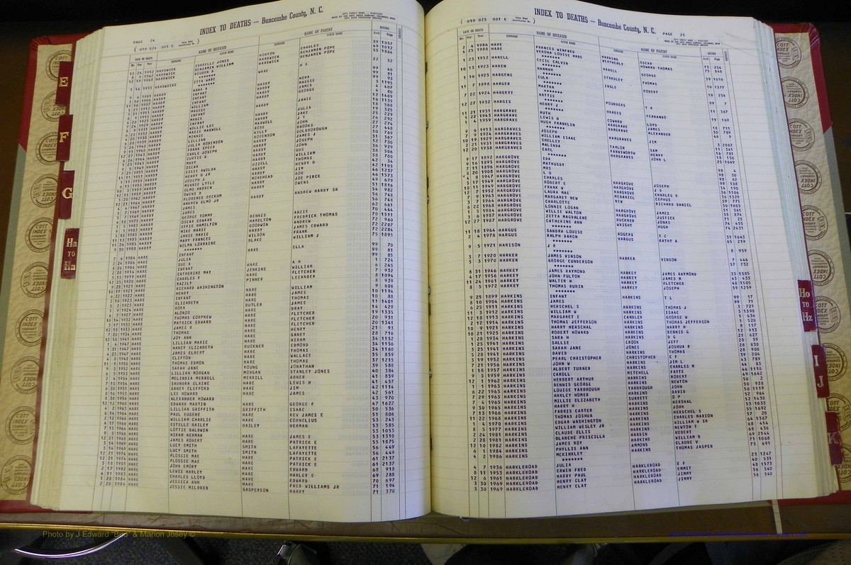 Bun. Co, NC, Deaths 1890 - 1988, E to K (115).JPG