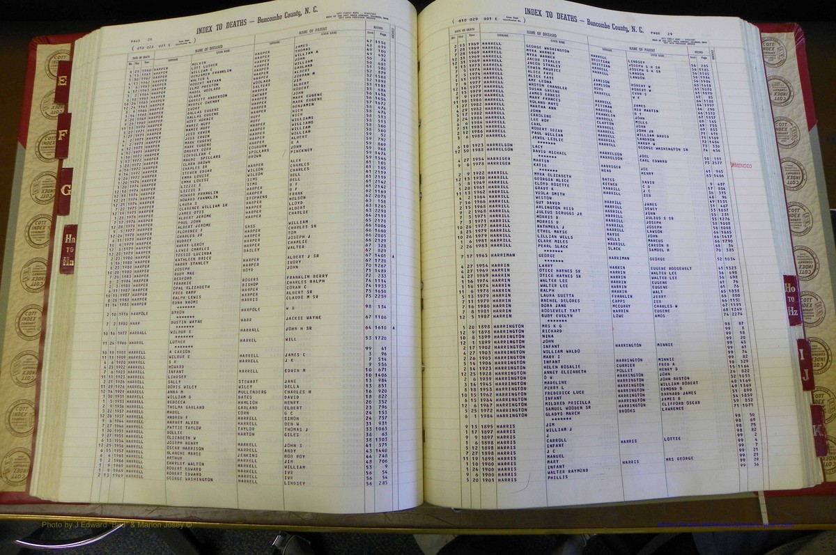 Bun. Co, NC, Deaths 1890 - 1988, E to K (117).JPG