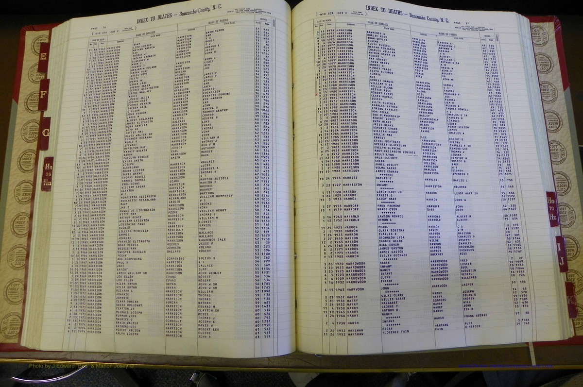 Bun. Co, NC, Deaths 1890 - 1988, E to K (121).JPG
