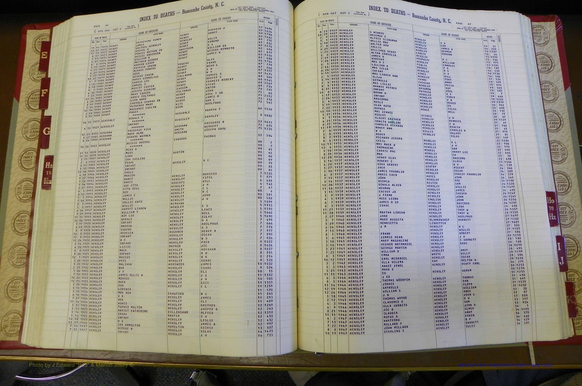 Bun. Co, NC, Deaths 1890 - 1988, E to K (136).JPG