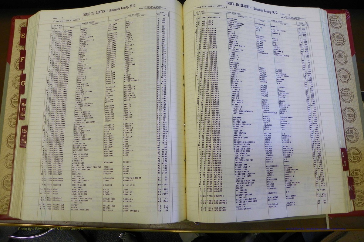 Bun. Co, NC, Deaths 1890 - 1988, E to K (156).JPG