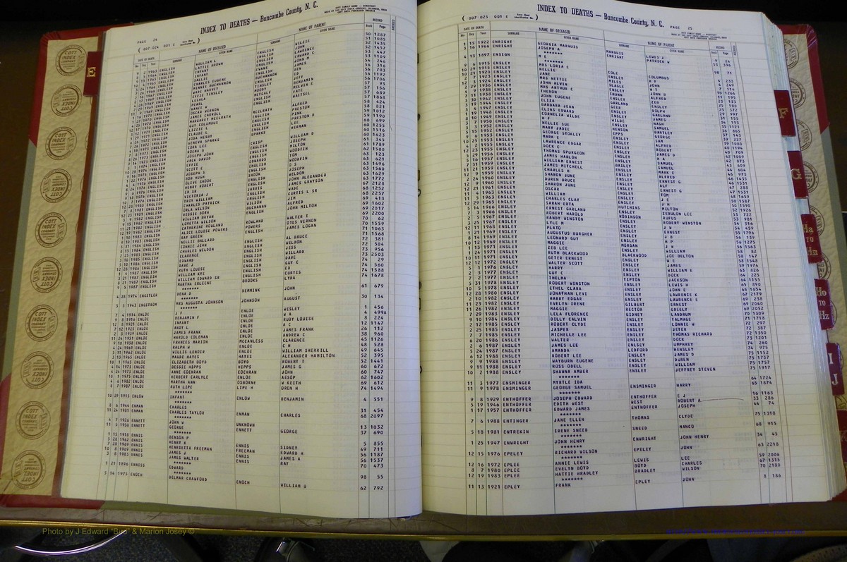 Bun. Co, NC, Deaths 1890 - 1988, E to K (16).JPG