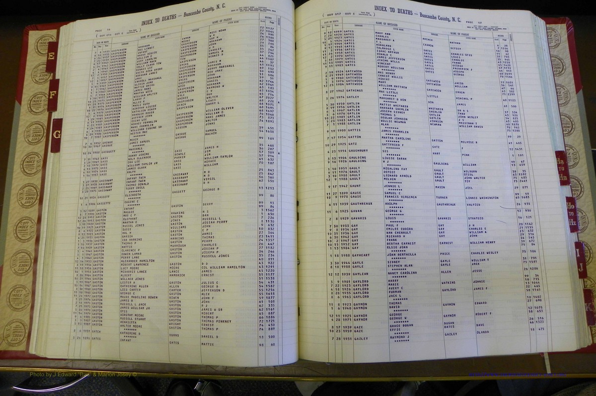Bun. Co, NC, Deaths 1890 - 1988, E to K (66).JPG