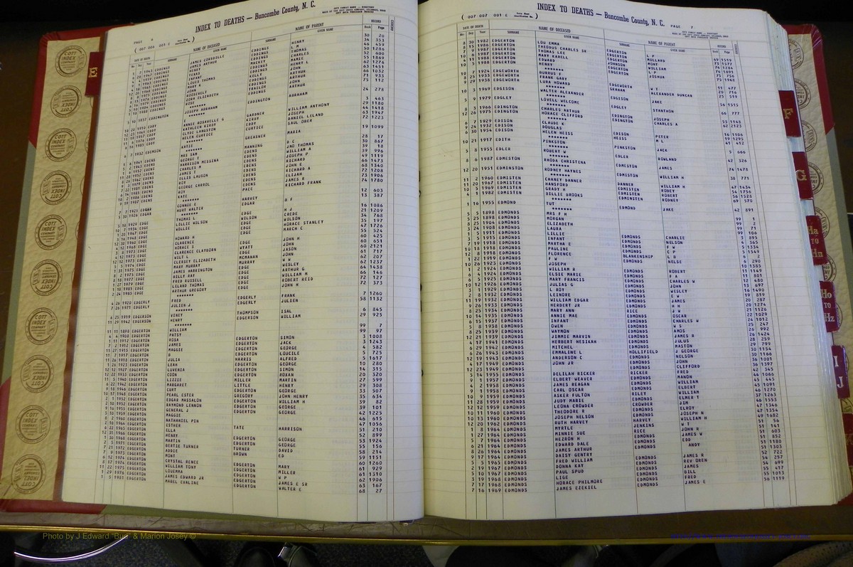 Bun. Co, NC, Deaths 1890 - 1988, E to K (7).JPG