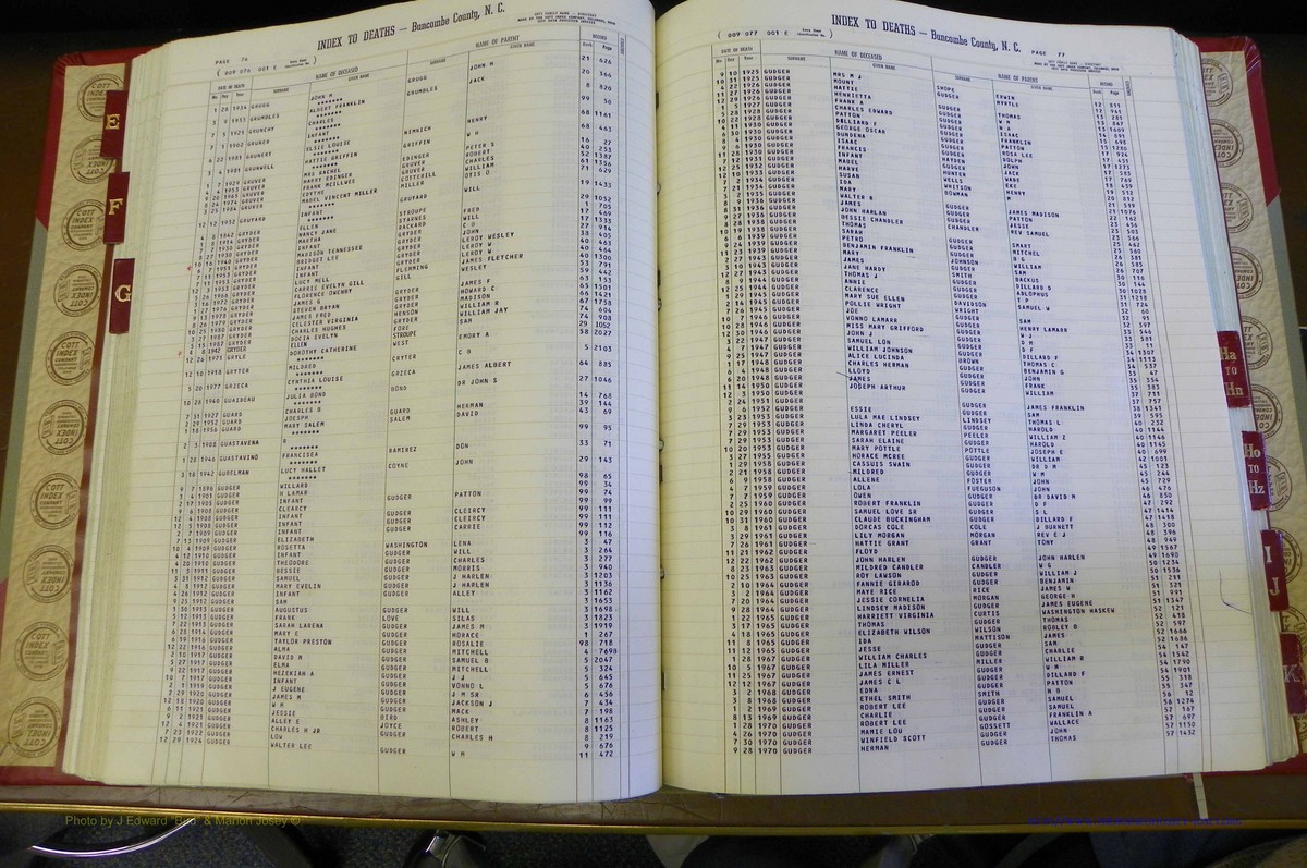 Bun. Co, NC, Deaths 1890 - 1988, E to K (96).JPG