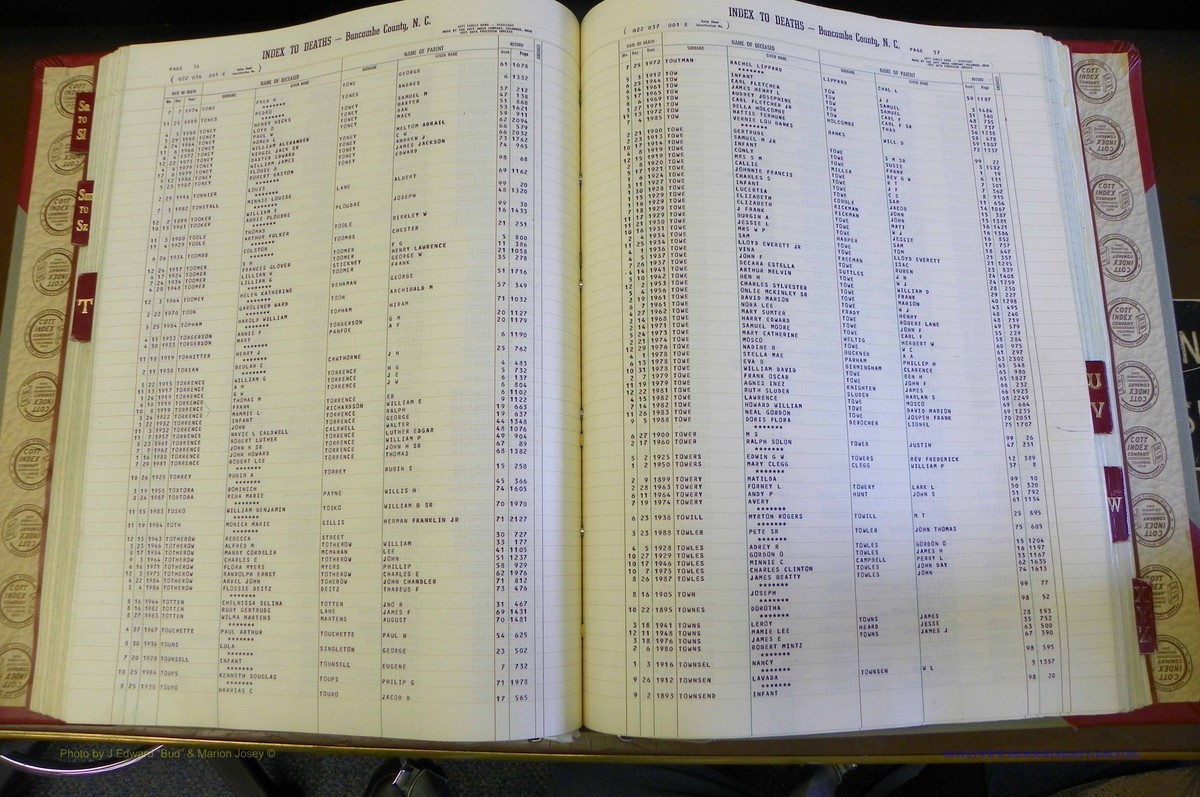 Bun. Co, NC, Deaths 1890 -1988, S to Z (105).JPG
