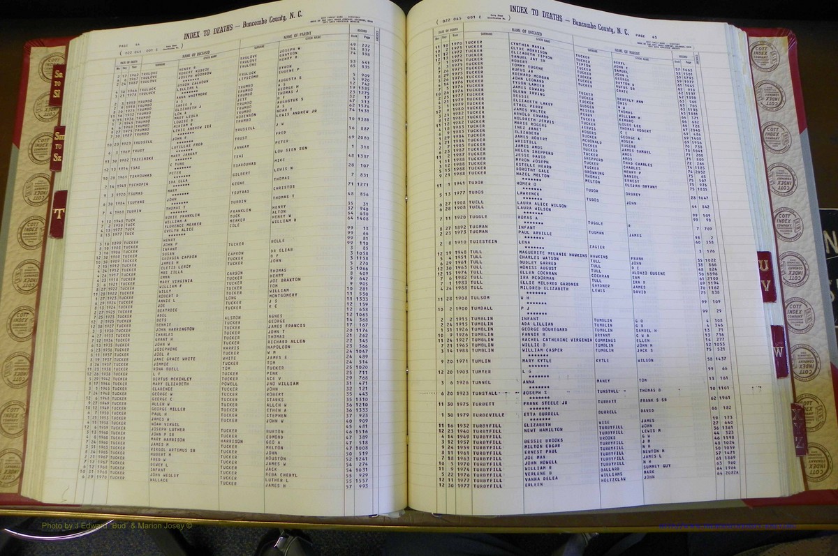 Bun. Co, NC, Deaths 1890 -1988, S to Z (109).JPG