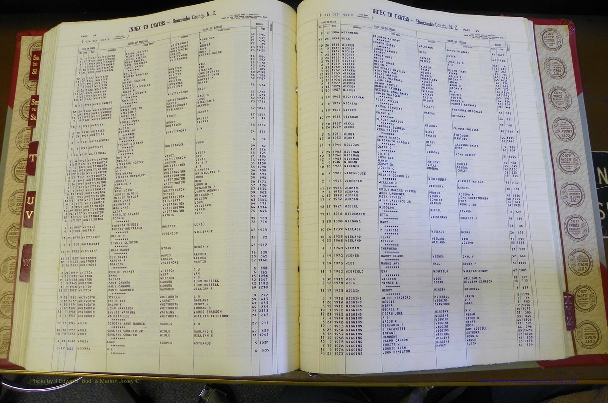 Bun. Co, NC, Deaths 1890 -1988, S to Z (156).JPG