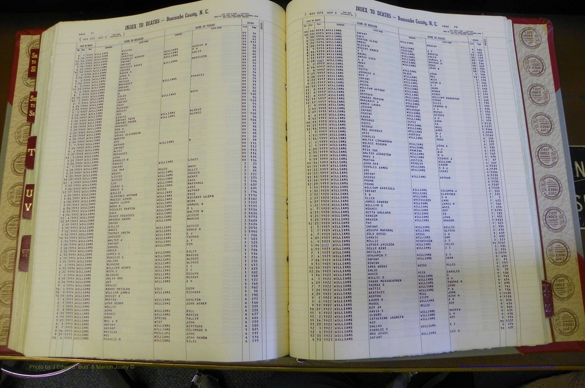 Bun. Co, NC, Deaths 1890 -1988, S to Z (160).JPG