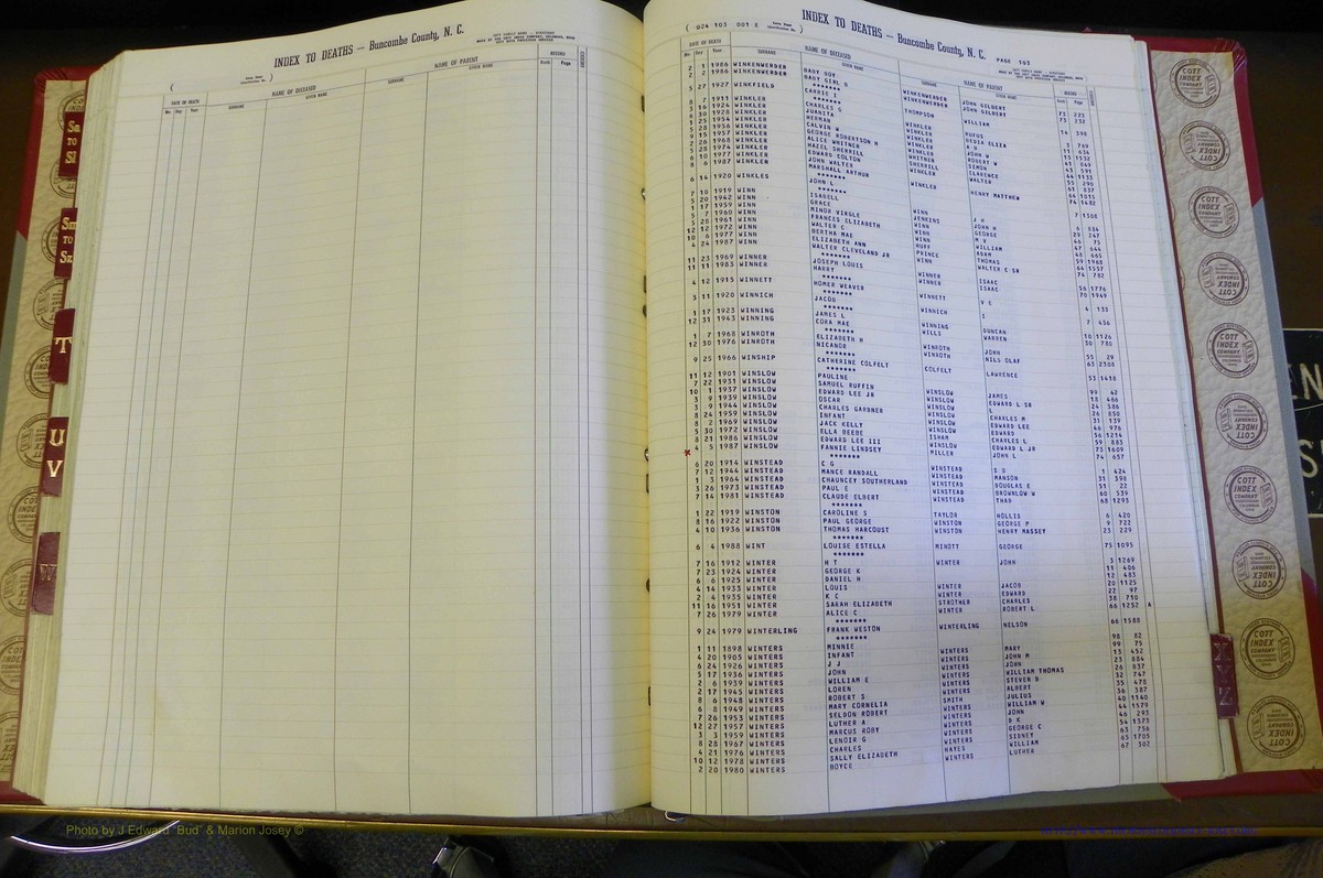 Bun. Co, NC, Deaths 1890 -1988, S to Z (176).JPG