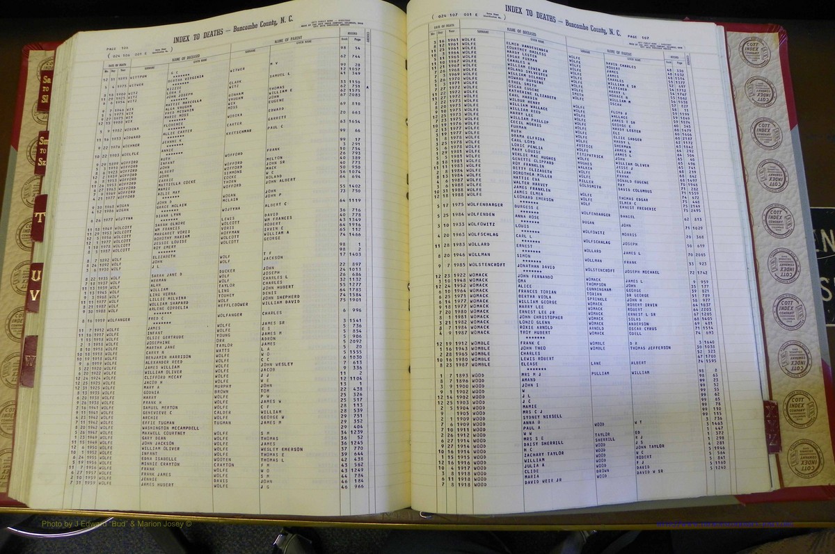 Bun. Co, NC, Deaths 1890 -1988, S to Z (178).JPG