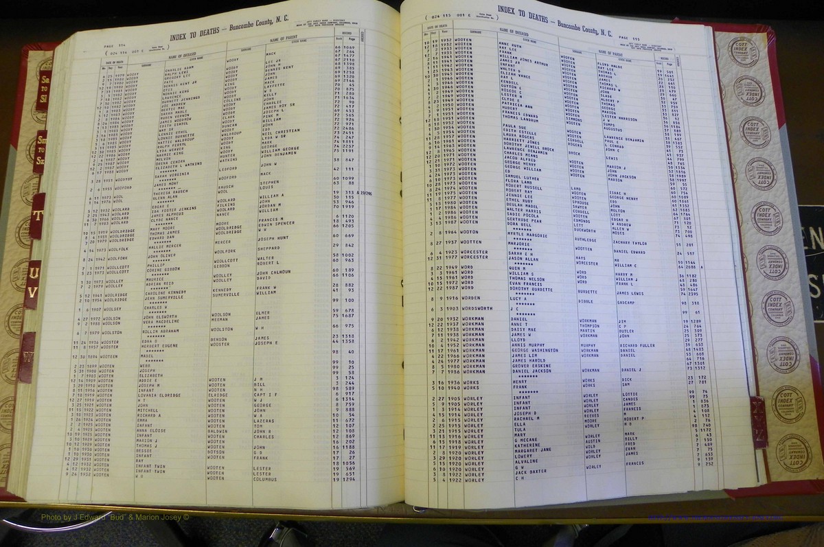 Bun. Co, NC, Deaths 1890 -1988, S to Z (182).JPG