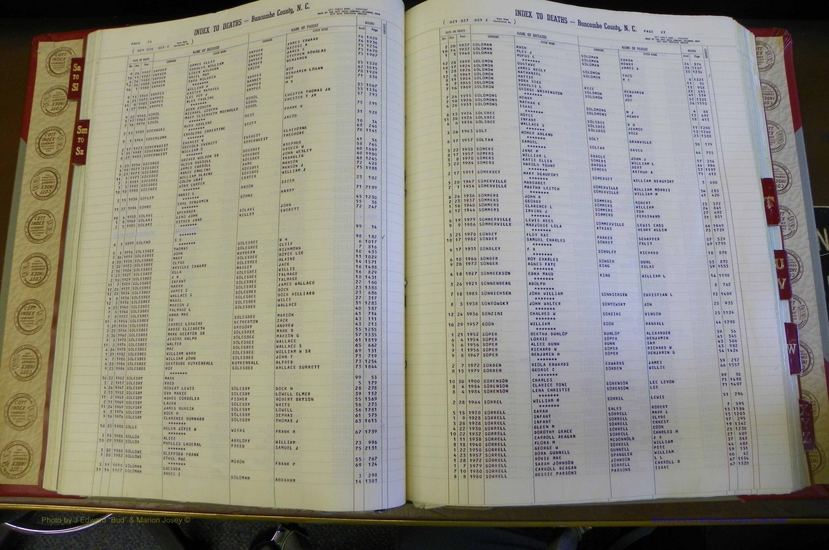 Bun. Co, NC, Deaths 1890 -1988, S to Z (57).JPG