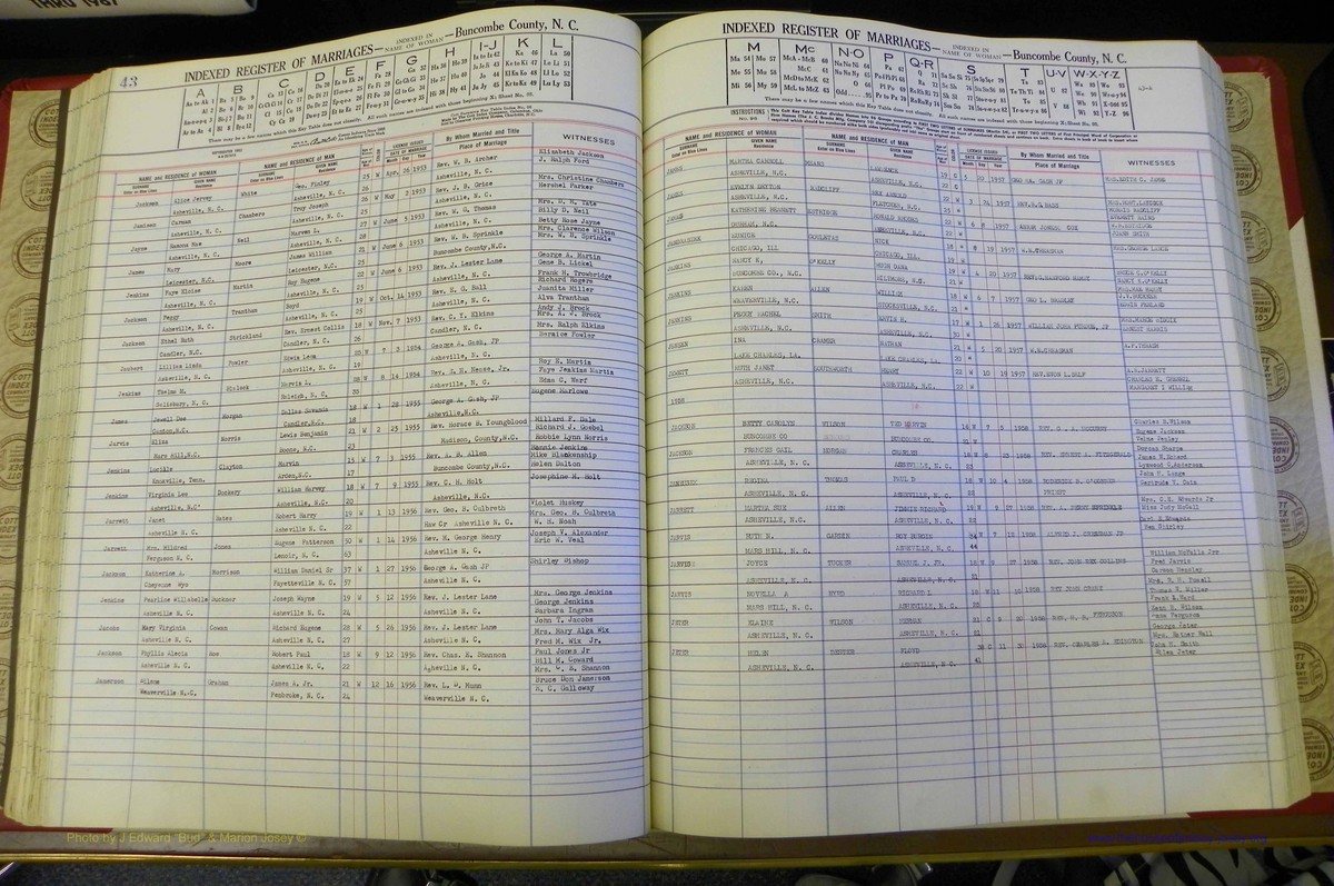 Bun Co, NC, Marr 1950 - 1961, Female Index (120).JPG