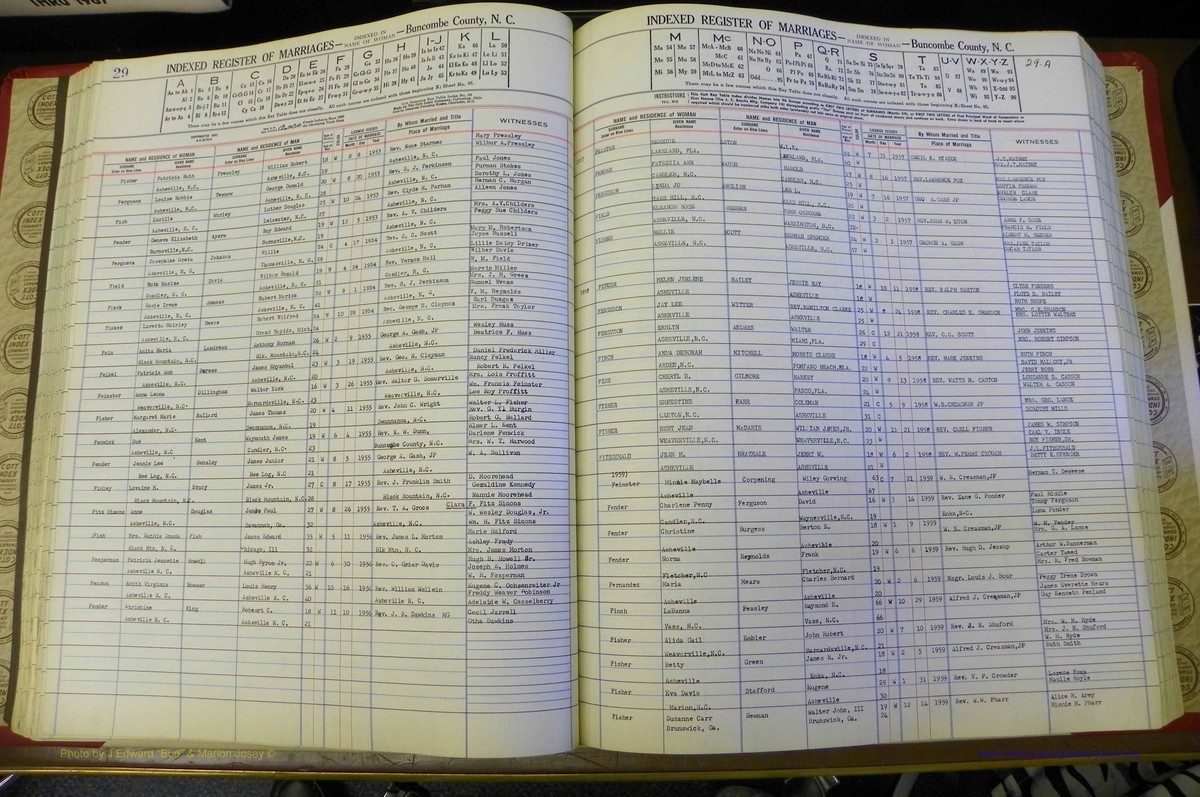 Bun Co, NC, Marr 1950 - 1961, Female Index (76).JPG