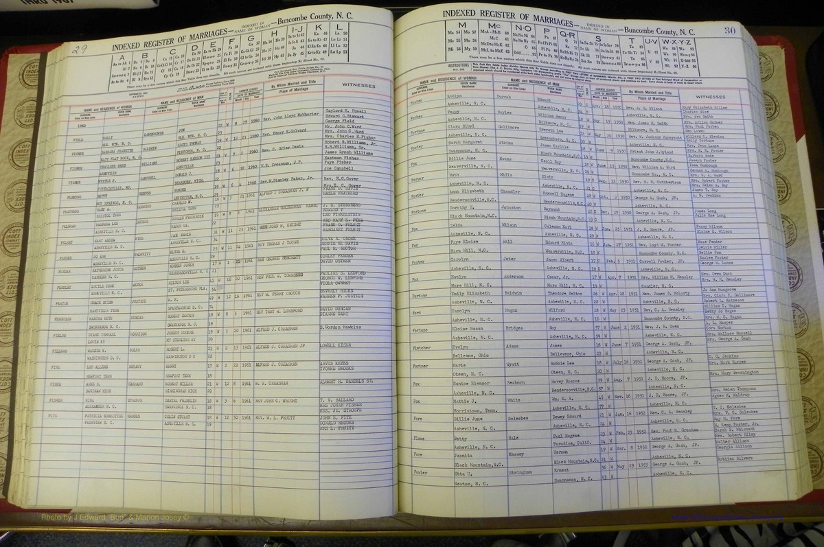 Bun Co, NC, Marr 1950 - 1961, Female Index (77).JPG