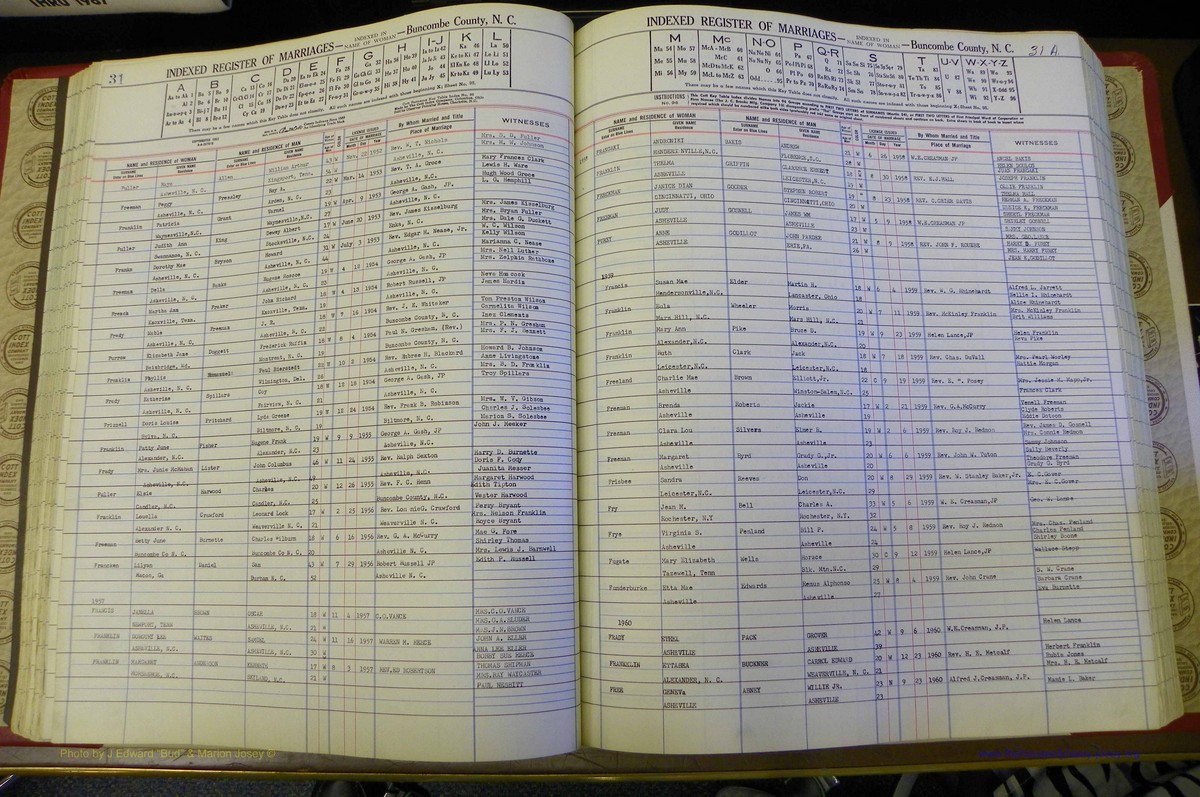 Bun Co, NC, Marr 1950 - 1961, Female Index (81).JPG