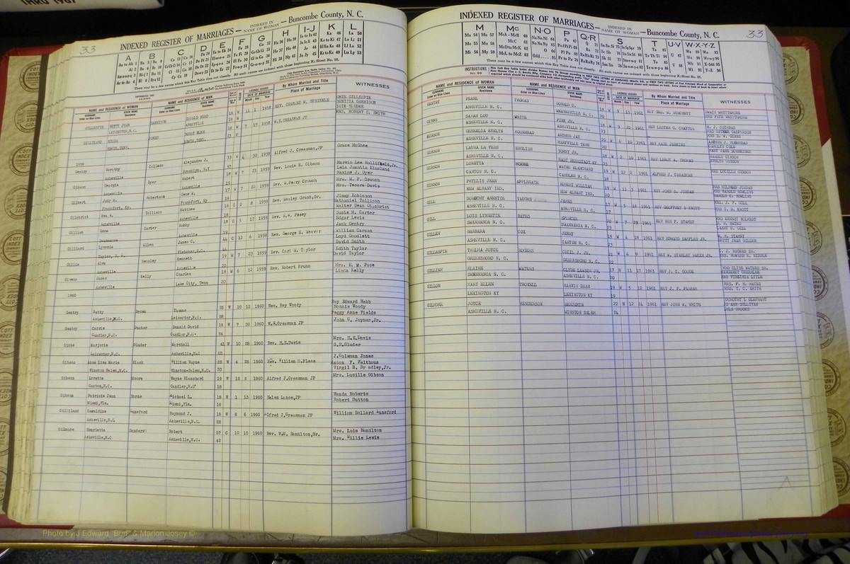Bun Co, NC, Marr 1950 - 1961, Female Index (87).JPG