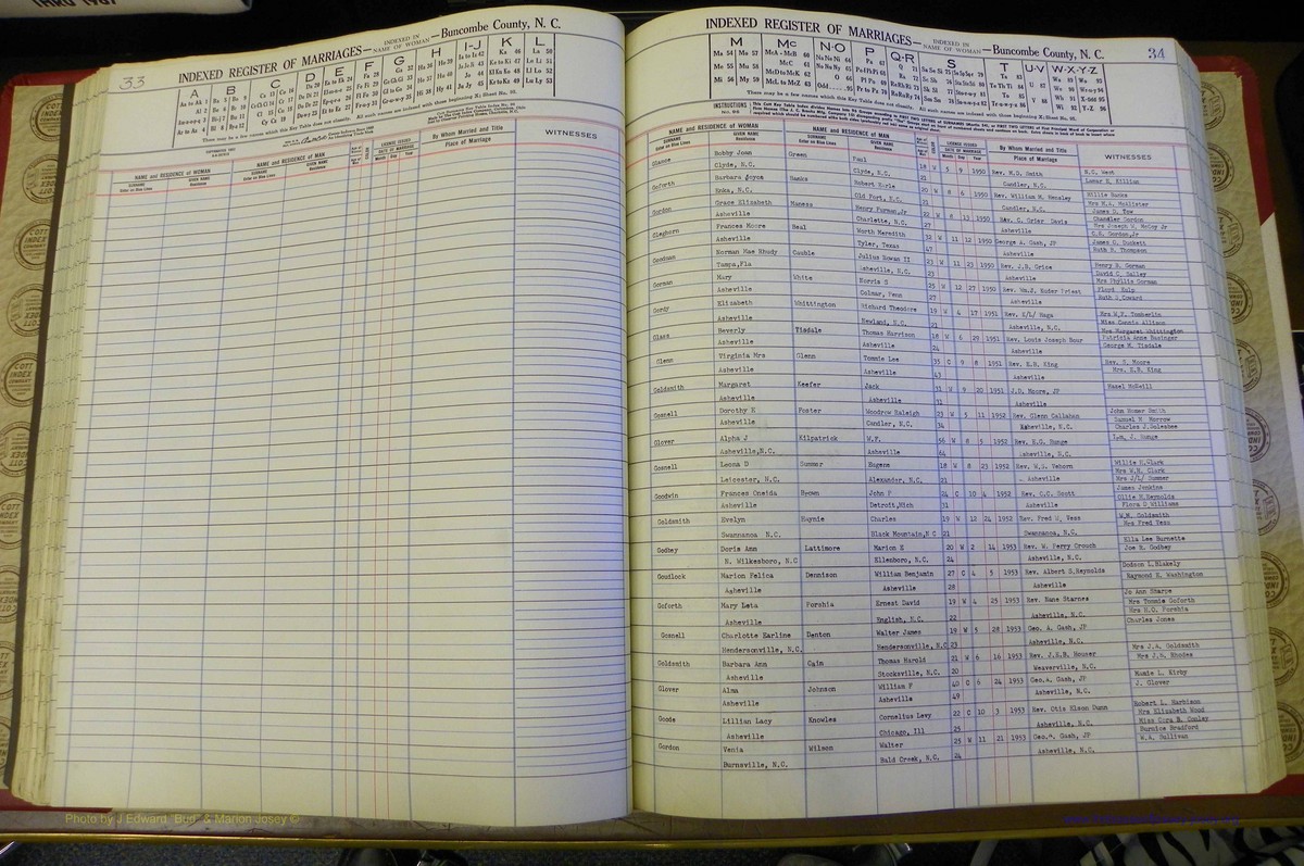 Bun Co, NC, Marr 1950 - 1961, Female Index (88).JPG