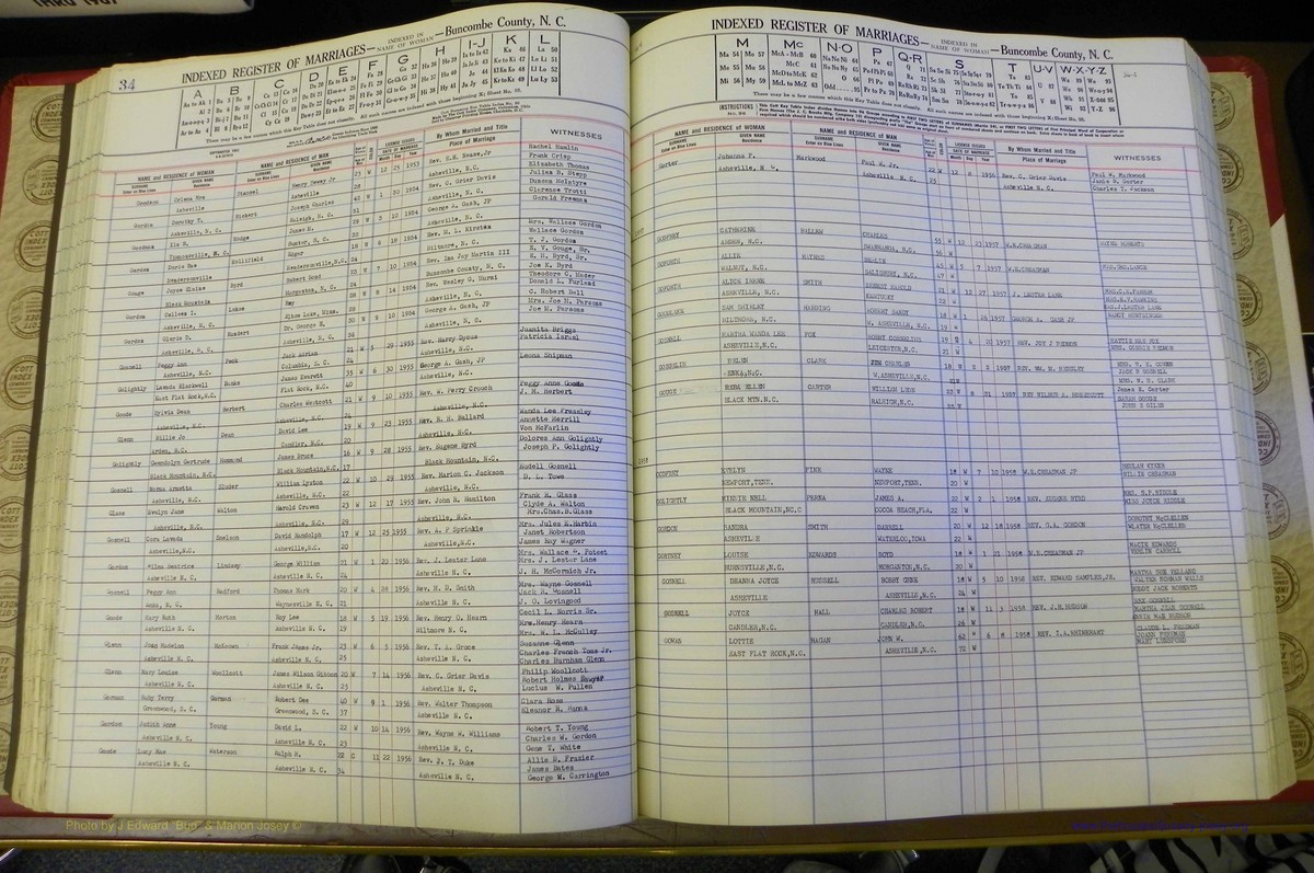 Bun Co, NC, Marr 1950 - 1961, Female Index (89).JPG