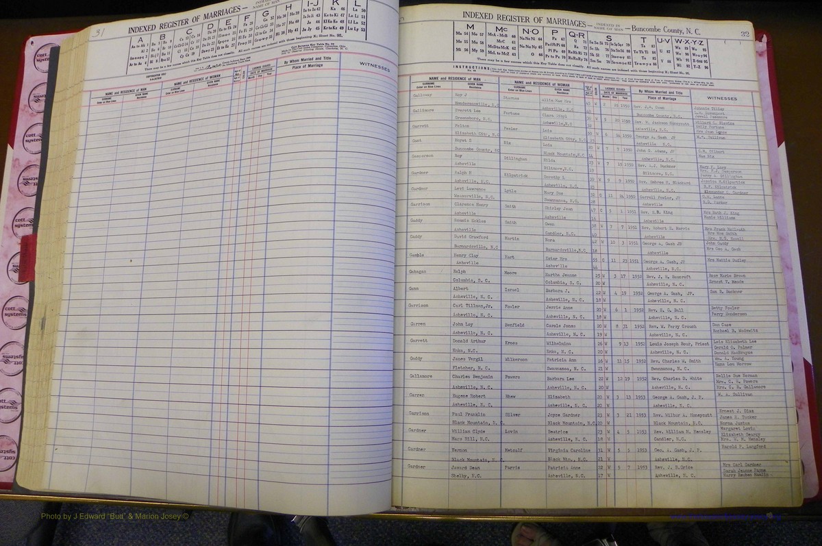 Bun Co, NC, Marriages 1950 - 1961, Male Index (86).JPG