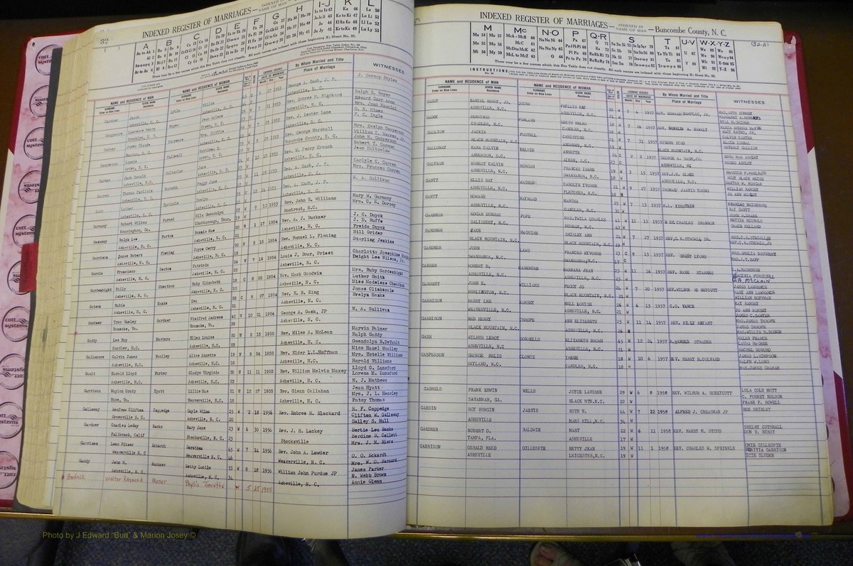 Bun Co, NC, Marriages 1950 - 1961, Male Index (87).JPG