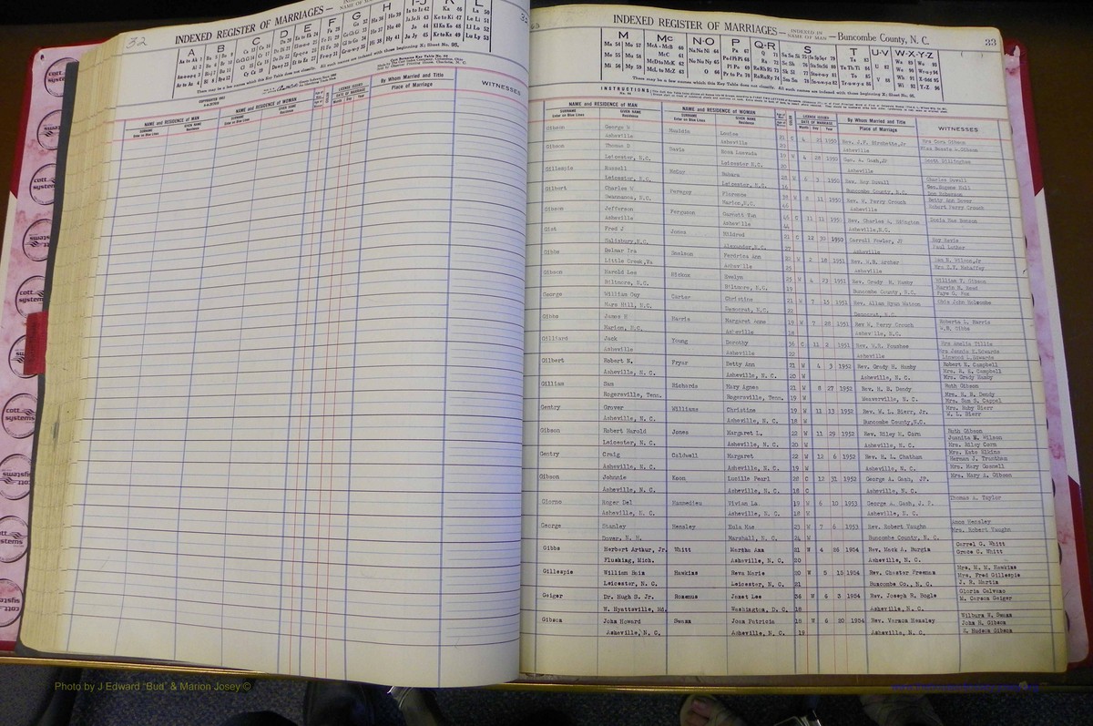 Bun Co, NC, Marriages 1950 - 1961, Male Index (89).JPG