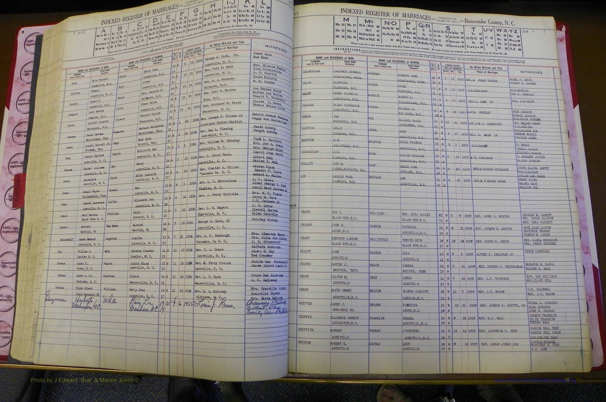 Bun Co, NC, Marriages 1950 - 1961, Male Index (96).JPG