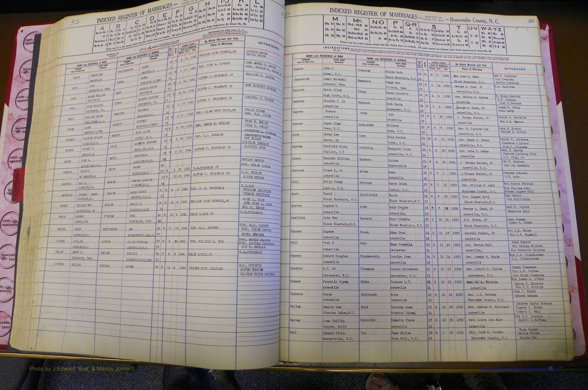 Bun Co, NC, Marriages 1950 - 1961, Male Index (98).JPG