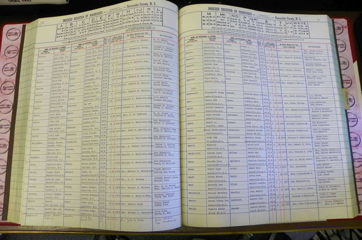 Bun Co, NC, Marr 1970 - 1975, Female Index (134).JPG