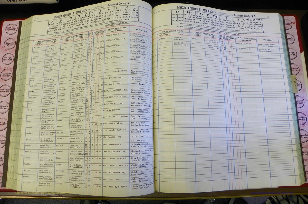 Bun Co, NC, Marr 1970 - 1975, Female Index (136).JPG
