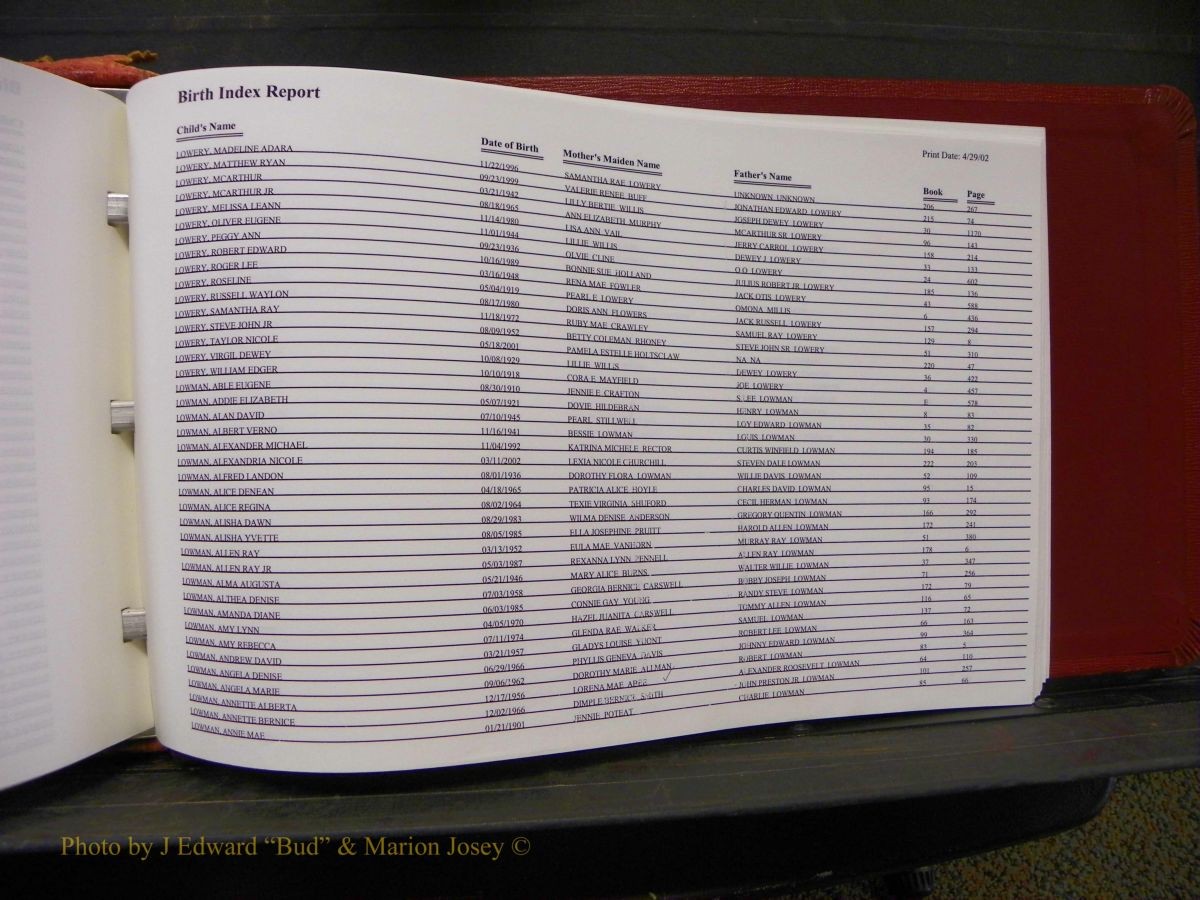 Burke Births, 1913-2001, A-L 1480.JPG