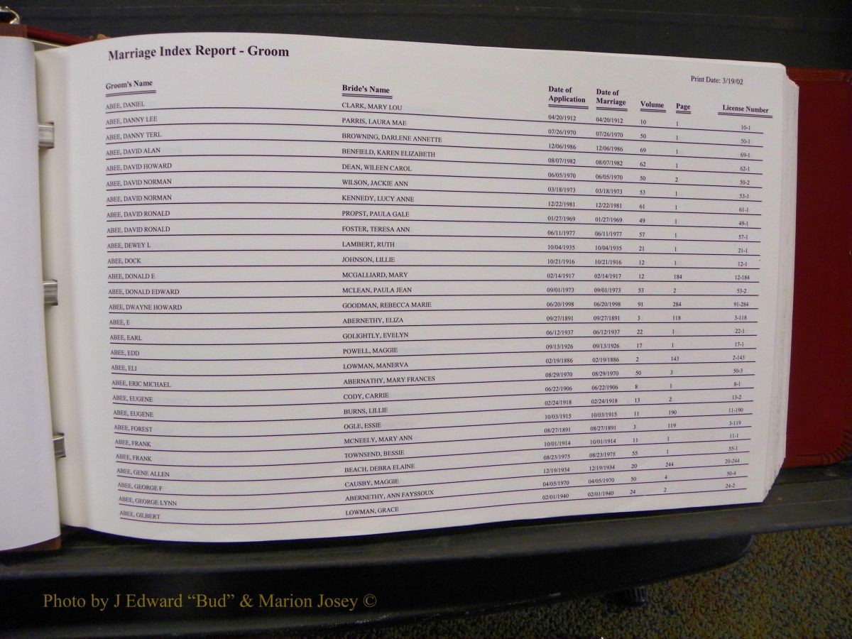 Burke Marriage Male Index, A-D 003.JPG