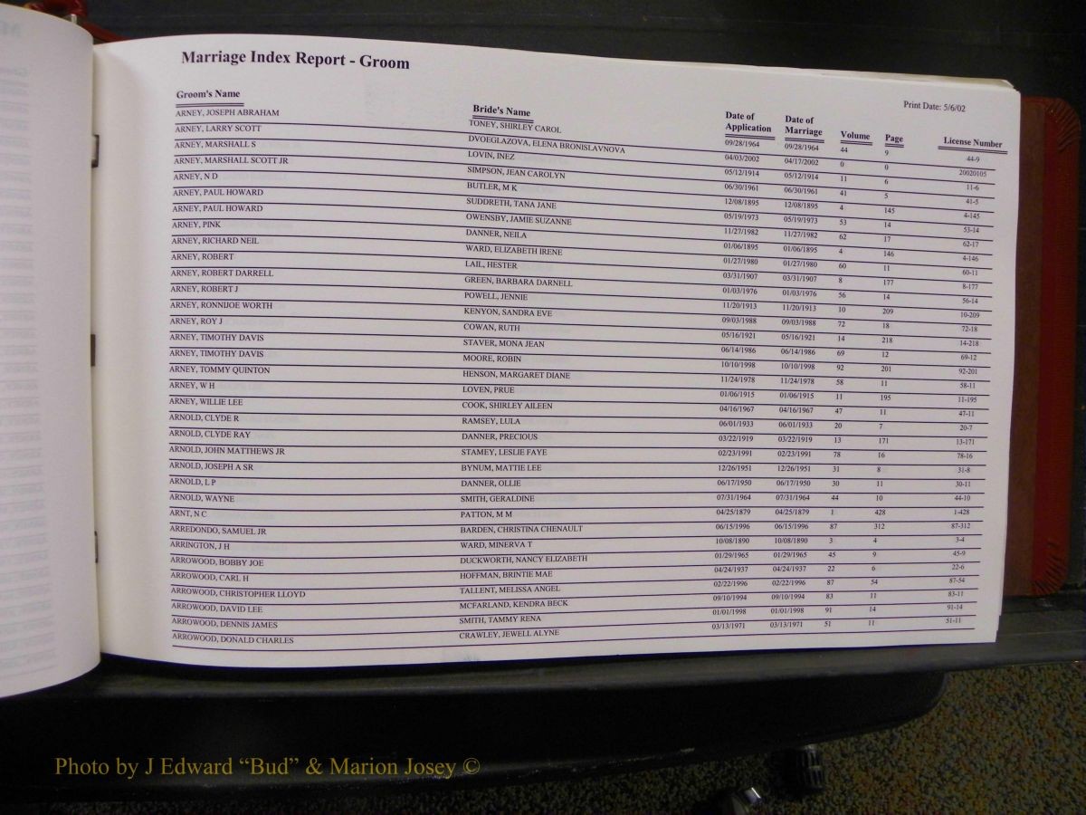 Burke Marriages, Book 1&2, A-N 029.JPG