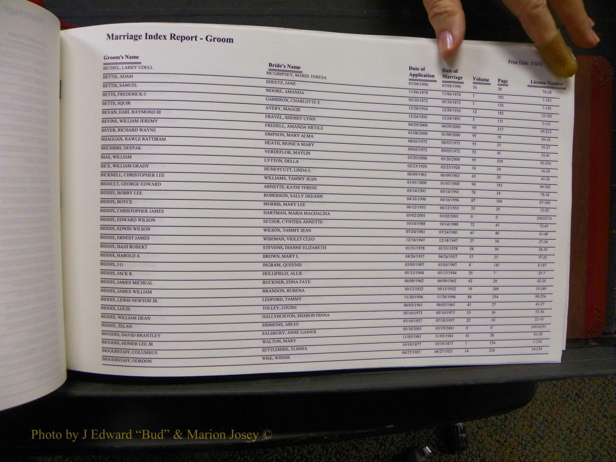 Burke Marriages, Book 1&2, A-N 082.JPG