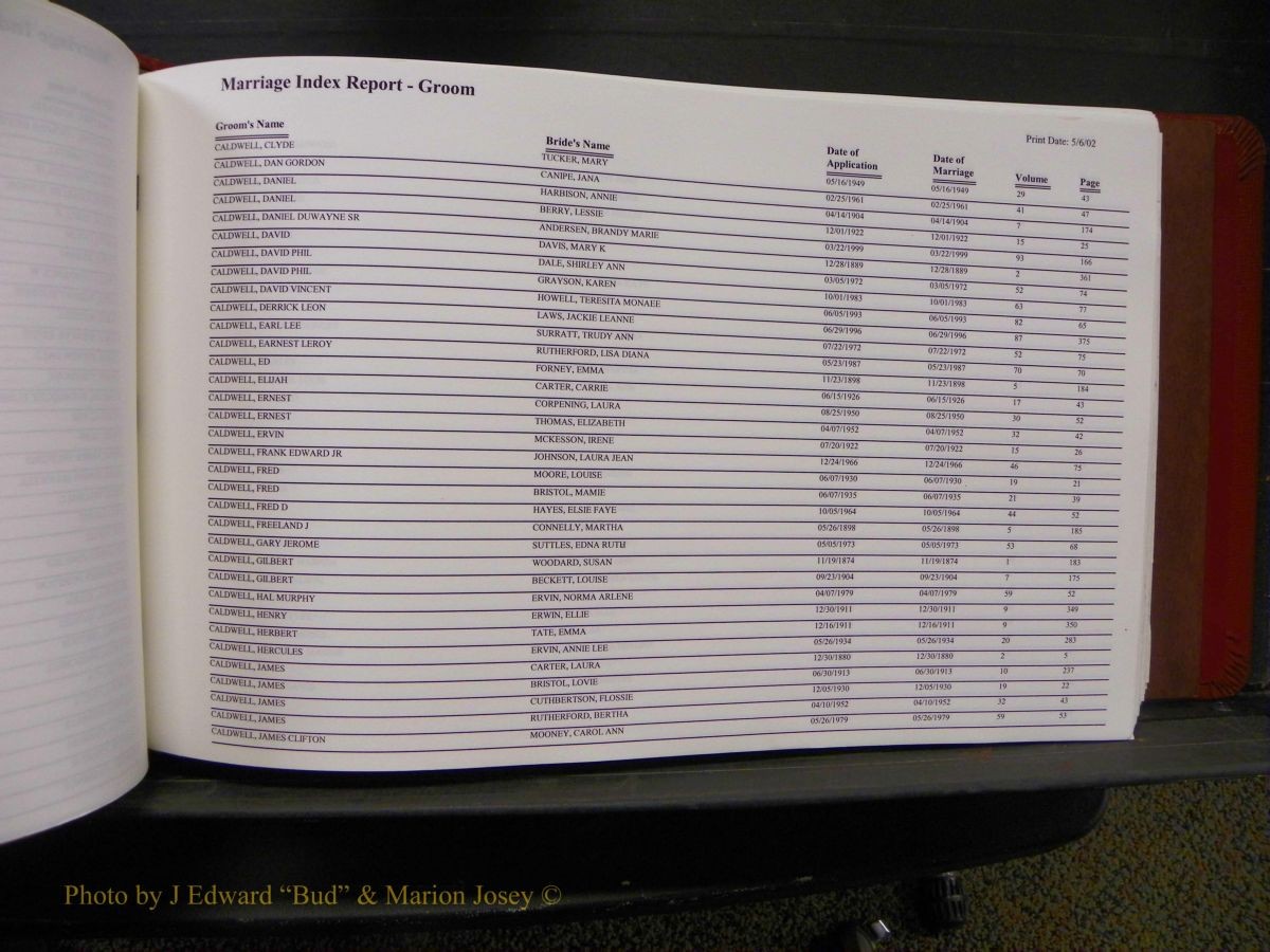 Burke Marriages, Book 1&2, A-N 161.JPG