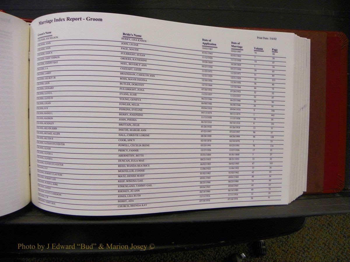 Burke Marriages, Book 1&2, A-N 203.JPG