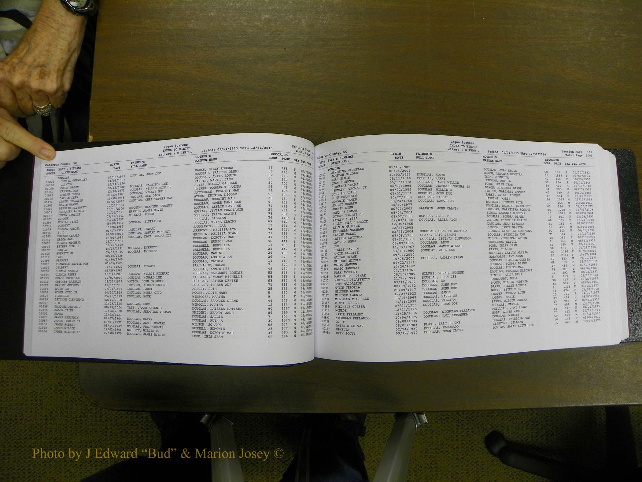 Cabarrus Birth Index, D-H, 1913-2010 052.JPG