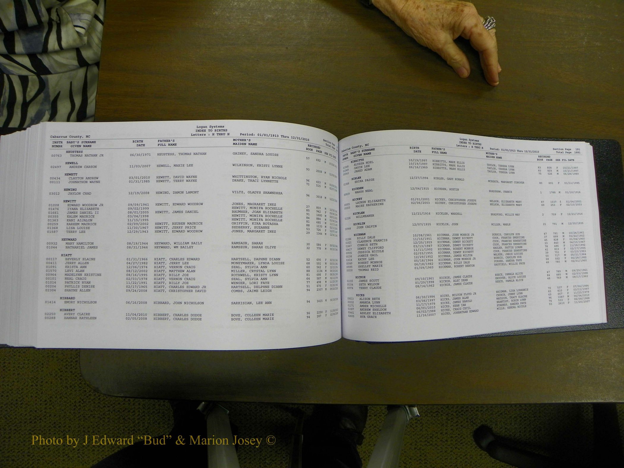 Cabarrus Birth Index, D-H, 1913-2010 392.JPG