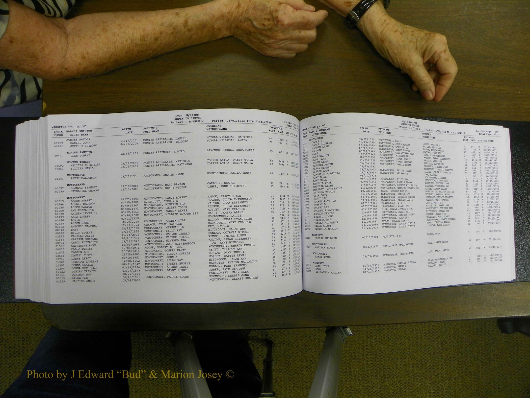 Cabarrus Births Index, I-M, 1913-2010 349.JPG