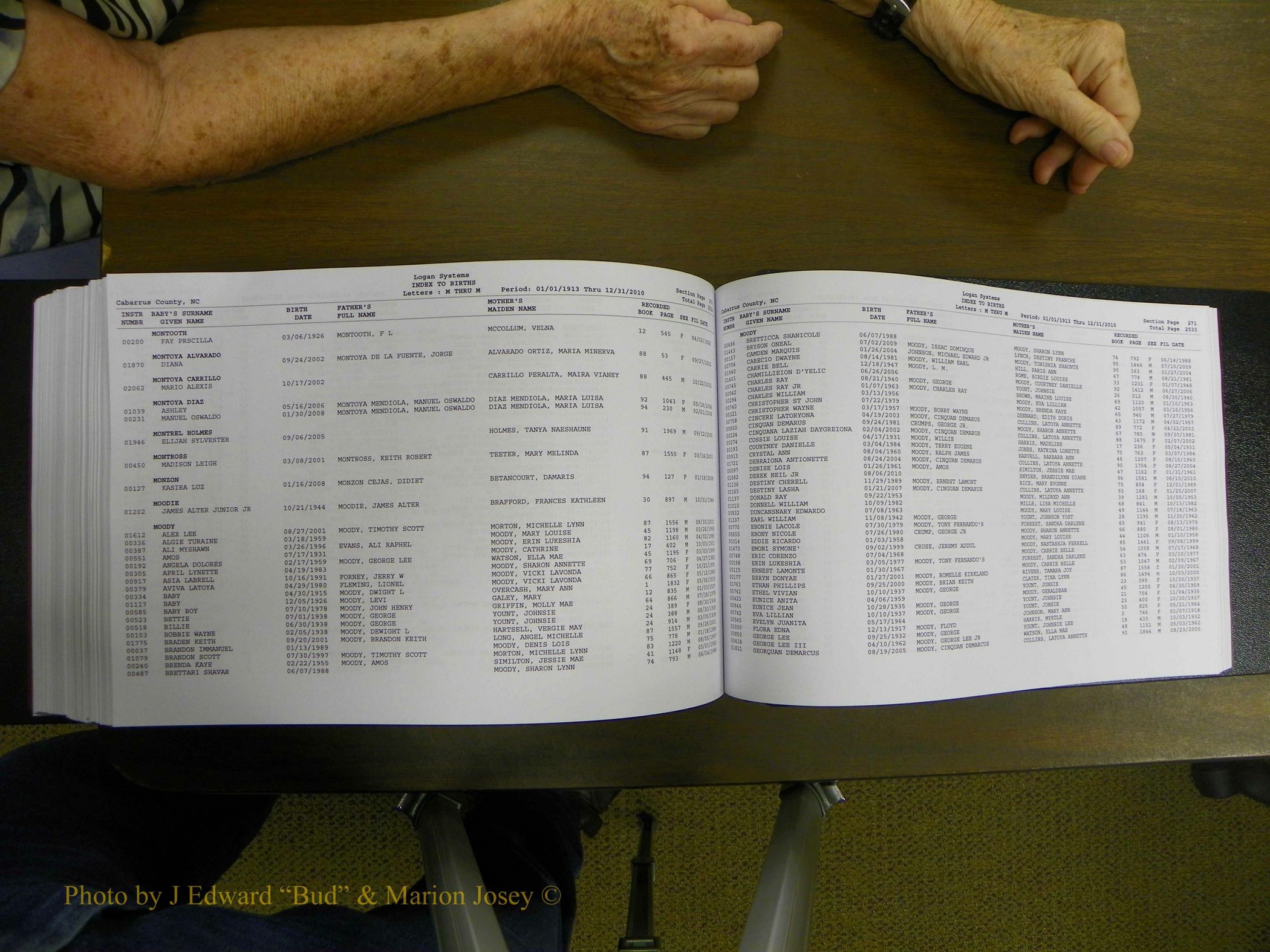Cabarrus Births Index, I-M, 1913-2010 350.JPG