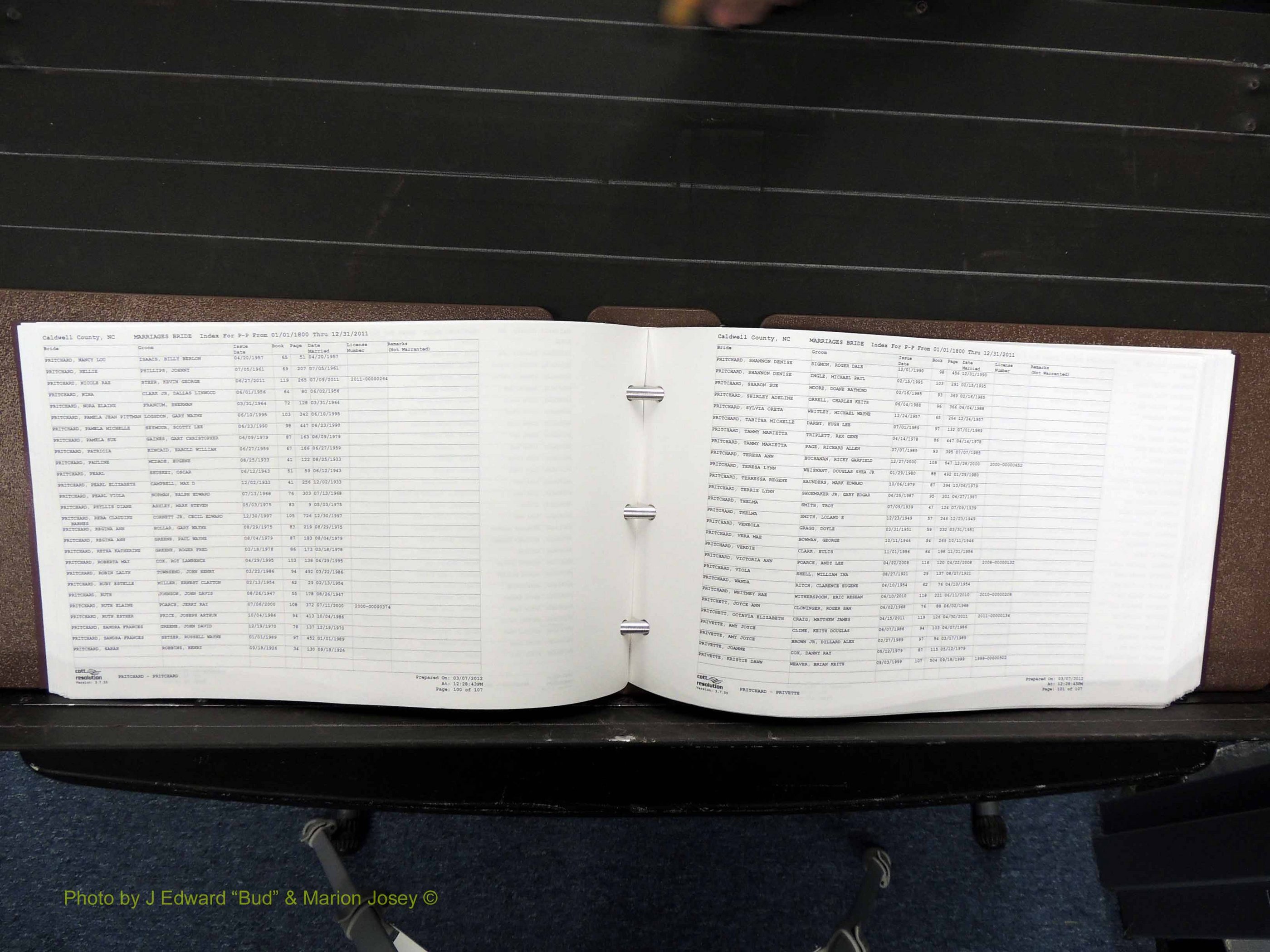 Caldwell Co, NC, Marriages, Female Index, N-Z, 1800-2011 (166).JPG
