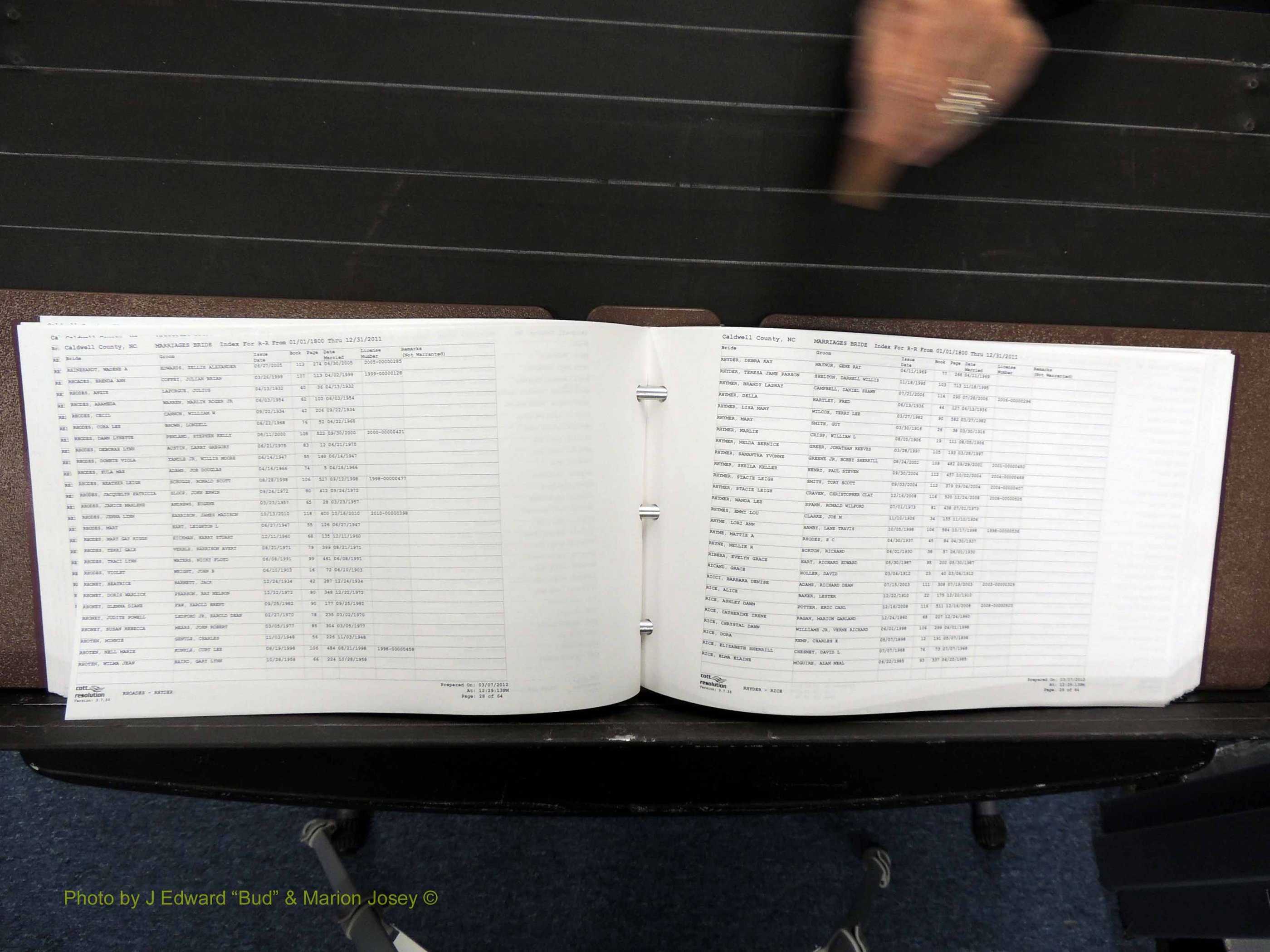 Caldwell Co, NC, Marriages, Female Index, N-Z, 1800-2011 (185).JPG