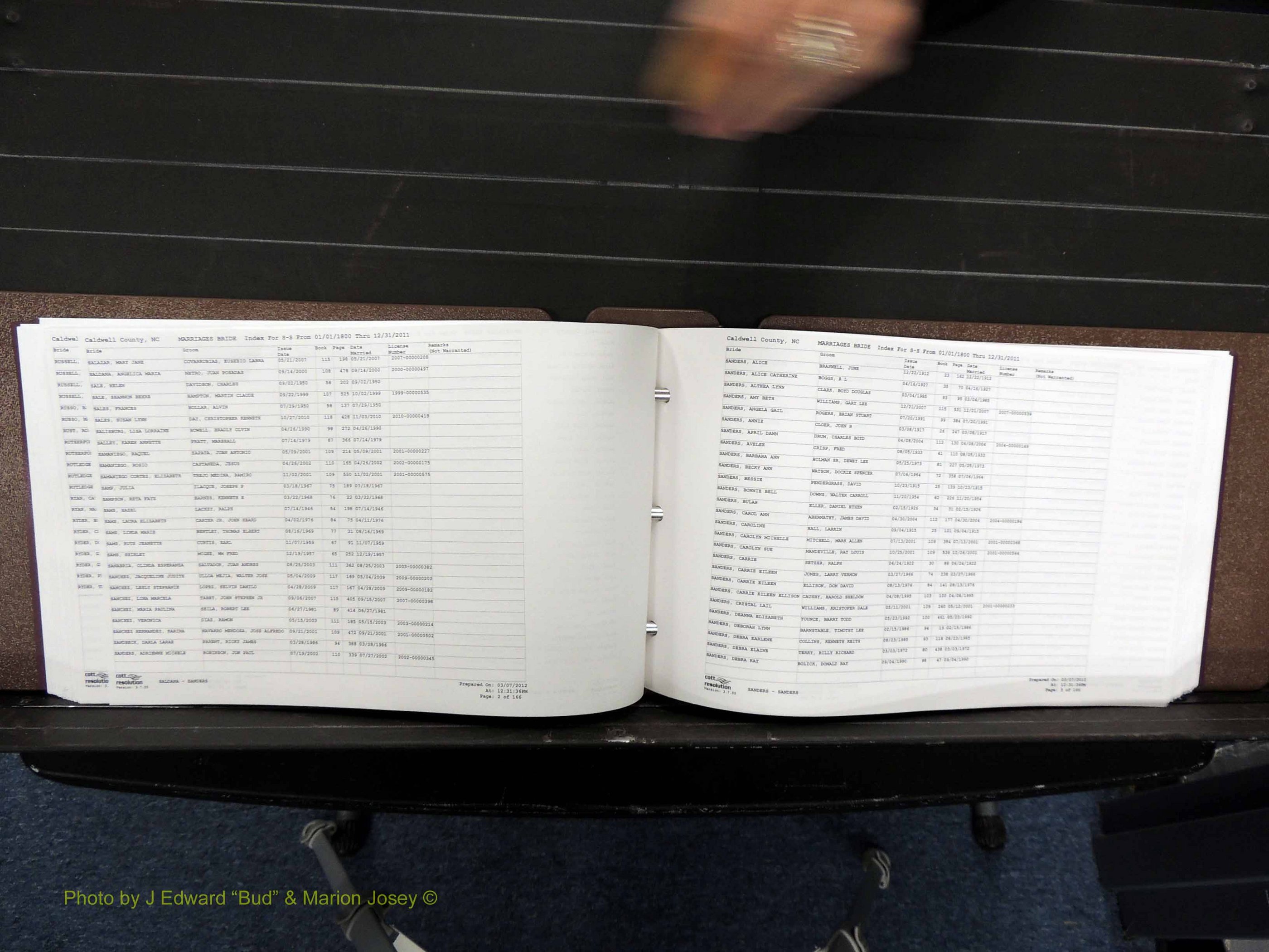 Caldwell Co, NC, Marriages, Female Index, N-Z, 1800-2011 (205).JPG